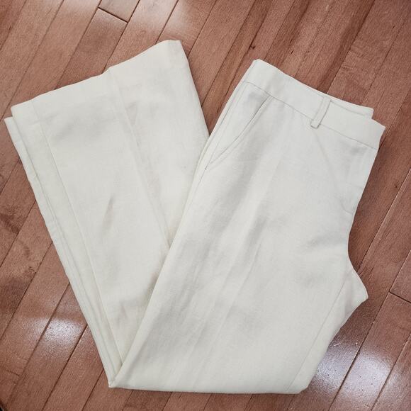 Calvin Klein Cream Wide Leg Pants - Picture 1 of 7